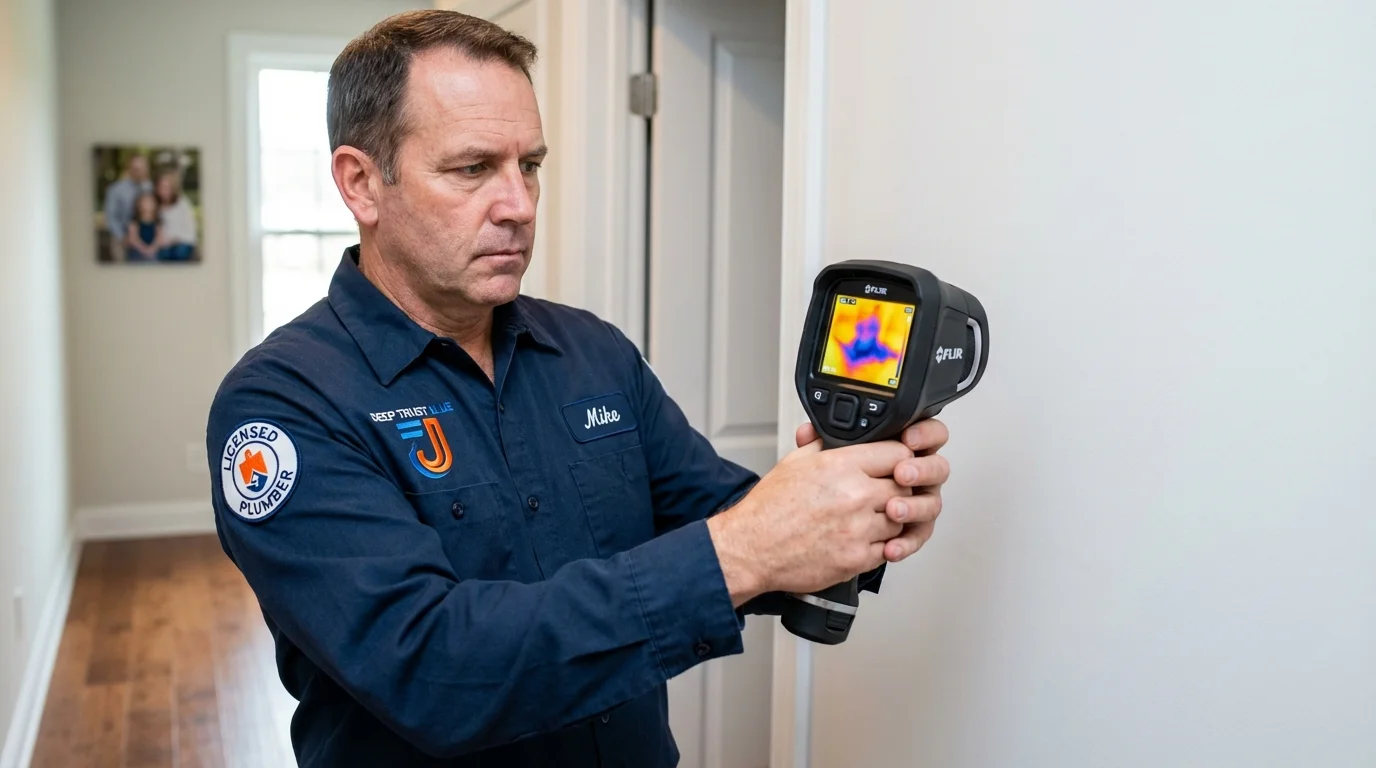 Thermal imaging leak detection by Johns Plumbing LLC in Hobart